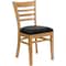 Flash Furniture Ladder Back Natural Wood Restaurant Chair, Black Vinyl Seat, PK2 2-XU-DGW0005LAD-NAT-BLKV-GG - alternate 4