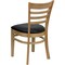 Flash Furniture Ladder Back Natural Wood Restaurant Chair, Black Vinyl Seat, PK2 2-XU-DGW0005LAD-NAT-BLKV-GG - alternate 3