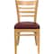 Flash Furniture Natural Wood Chair-Burg Vinyl, PK2 2-XU-DGW0005LAD-NAT-BURV-GG - alternate 8
