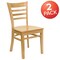 Flash Furniture HERCULES Series Ladder Back Natural Wood Restaurant Chair, PK2 2-XU-DGW0005LAD-NAT-GG - alternate 6