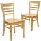 Flash Furniture HERCULES Series Ladder Back Natural Wood Restaurant Chair, PK2 2-XU-DGW0005LAD-NAT-GG - alternate 3