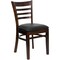 Flash Furniture Ladder Back Walnut Wood Restaurant Chair, Black Vinyl Seat, PK2 2-XU-DGW0005LAD-WAL-BLKV-GG - alternate 8