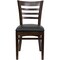Flash Furniture Ladder Back Walnut Wood Restaurant Chair, Black Vinyl Seat, PK2 2-XU-DGW0005LAD-WAL-BLKV-GG - alternate 5
