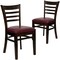 Flash Furniture Walnut Wood Chair-Burg Vinyl, PK2 2-XU-DGW0005LAD-WAL-BURV-GG - alternate 5