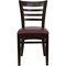Flash Furniture Walnut Wood Chair-Burg Vinyl, PK2 2-XU-DGW0005LAD-WAL-BURV-GG - alternate 8