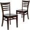 Flash Furniture HERCULES Series Ladder Back Walnut Wood Restaurant Chair, PK2 2-XU-DGW0005LAD-WAL-GG - alternate 2