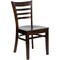 Flash Furniture HERCULES Series Ladder Back Walnut Wood Restaurant Chair, PK2 2-XU-DGW0005LAD-WAL-GG - alternate 6