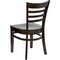 Flash Furniture HERCULES Series Ladder Back Walnut Wood Restaurant Chair, PK2 2-XU-DGW0005LAD-WAL-GG - alternate 3