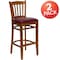 Flash Furniture Cherry Wood Stool-Burg Vinyl, PK2 2-XU-DGW0008BARVRT-CHY-BURV-GG - alternate 2