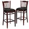 Flash Furniture Vertical Slat Back Mahogany Wood Barstool, Black Vinyl Seat, PK2 2-XU-DGW0008BARVRT-MAH-BLKV-GG - alternate 8