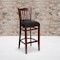 Flash Furniture Vertical Slat Back Mahogany Wood Barstool, Black Vinyl Seat, PK2 2-XU-DGW0008BARVRT-MAH-BLKV-GG - alternate 1