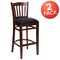 Flash Furniture Vertical Slat Back Mahogany Wood Barstool, Black Vinyl Seat, PK2 2-XU-DGW0008BARVRT-MAH-BLKV-GG - alternate 5