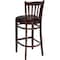 Flash Furniture Vertical Slat Back Mahogany Wood Barstool, Black Vinyl Seat, PK2 2-XU-DGW0008BARVRT-MAH-BLKV-GG - alternate 3