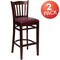 Flash Furniture Mahogany Wood Stool-Burg Vinyl, PK2 2-XU-DGW0008BARVRT-MAH-BURV-GG - alternate 4