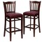 Flash Furniture Mahogany Wood Stool-Burg Vinyl, PK2 2-XU-DGW0008BARVRT-MAH-BURV-GG - alternate 5
