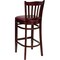 Flash Furniture Mahogany Wood Stool-Burg Vinyl, PK2 2-XU-DGW0008BARVRT-MAH-BURV-GG - alternate 6