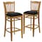 Flash Furniture Natural Wood Stool-Blk Vinyl, PK2 2-XU-DGW0008BARVRT-NAT-BLKV-GG - alternate 4