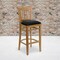 Flash Furniture Natural Wood Stool-Blk Vinyl, PK2 2-XU-DGW0008BARVRT-NAT-BLKV-GG - alternate 1