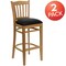 Flash Furniture Natural Wood Stool-Blk Vinyl, PK2 2-XU-DGW0008BARVRT-NAT-BLKV-GG - alternate 5