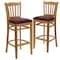 Flash Furniture Natural Wood Stool-Burg Vinyl, PK2 2-XU-DGW0008BARVRT-NAT-BURV-GG - alternate 3