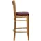 Flash Furniture Natural Wood Stool-Burg Vinyl, PK2 2-XU-DGW0008BARVRT-NAT-BURV-GG - alternate 8