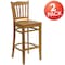 Flash Furniture Natural Wood Stool, PK2 2-XU-DGW0008BARVRT-NAT-GG - alternate 2