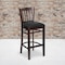 Flash Furniture Vertical Slat Back Walnut Wood Barstool, Black Vinyl Seat, PK2 2-XU-DGW0008BARVRT-WAL-BLKV-GG - alternate 1