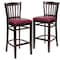 Flash Furniture Walnut Wood Stool-Burg Vinyl, PK2 2-XU-DGW0008BARVRT-WAL-BURV-GG - alternate 4