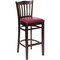 Flash Furniture Walnut Wood Stool-Burg Vinyl, PK2 2-XU-DGW0008BARVRT-WAL-BURV-GG - alternate 5