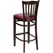 Flash Furniture Walnut Wood Stool-Burg Vinyl, PK2 2-XU-DGW0008BARVRT-WAL-BURV-GG - alternate 6
