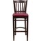 Flash Furniture Walnut Wood Stool-Burg Vinyl, PK2 2-XU-DGW0008BARVRT-WAL-BURV-GG - alternate 7