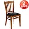 Flash Furniture Cherry Wood Chair-Blk Vinyl, PK2 2-XU-DGW0008VRT-CHY-BLKV-GG - alternate 4