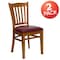 Flash Furniture Cherry Wood Chair-Burg Vinyl, PK2 2-XU-DGW0008VRT-CHY-BURV-GG - alternate 7