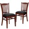 Flash Furniture Mahogany Wood Chair-Blk Vinyl, PK2 2-XU-DGW0008VRT-MAH-BLKV-GG - alternate 3