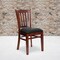 Flash Furniture Mahogany Wood Chair-Blk Vinyl, PK2 2-XU-DGW0008VRT-MAH-BLKV-GG - alternate 1