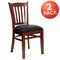 Flash Furniture Mahogany Wood Chair-Blk Vinyl, PK2 2-XU-DGW0008VRT-MAH-BLKV-GG - alternate 5