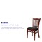 Flash Furniture Mahogany Wood Chair-Blk Vinyl, PK2 2-XU-DGW0008VRT-MAH-BLKV-GG - alternate 2