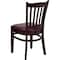 Flash Furniture Mahogany Wood Chair-Burg Vinyl, PK2 2-XU-DGW0008VRT-MAH-BURV-GG - alternate 8