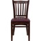 Flash Furniture Mahogany Wood Chair-Burg Vinyl, PK2 2-XU-DGW0008VRT-MAH-BURV-GG - alternate 2