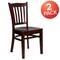 Flash Furniture Mahogany Wood Dining Chair, PK2 2-XU-DGW0008VRT-MAH-GG - alternate 5