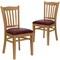 Flash Furniture Natural Wood Chair-Burg Vinyl, PK2 2-XU-DGW0008VRT-NAT-BURV-GG - alternate 4