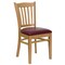 Flash Furniture Natural Wood Chair-Burg Vinyl, PK2 2-XU-DGW0008VRT-NAT-BURV-GG - alternate 5