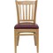 Flash Furniture Natural Wood Chair-Burg Vinyl, PK2 2-XU-DGW0008VRT-NAT-BURV-GG - alternate 8