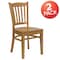 Flash Furniture HERCULES Series Vertical Slat Back Natural Wood Restaurant Chair, PK2 2-XU-DGW0008VRT-NAT-GG - alternate 5