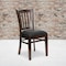 Flash Furniture Walnut Wood Chair-Blk Vinyl, PK2 2-XU-DGW0008VRT-WAL-BLKV-GG - alternate 1