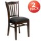 Flash Furniture Walnut Wood Chair-Blk Vinyl, PK2 2-XU-DGW0008VRT-WAL-BLKV-GG - alternate 6