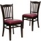 Flash Furniture Walnut Wood Chair-Burg Vinyl, PK2 2-XU-DGW0008VRT-WAL-BURV-GG - alternate 8