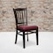 Flash Furniture Walnut Wood Chair-Burg Vinyl, PK2 2-XU-DGW0008VRT-WAL-BURV-GG - alternate 1