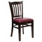 Flash Furniture Walnut Wood Chair-Burg Vinyl, PK2 2-XU-DGW0008VRT-WAL-BURV-GG - alternate 5