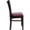 Flash Furniture Walnut Wood Chair-Burg Vinyl, PK2 2-XU-DGW0008VRT-WAL-BURV-GG - alternate 4